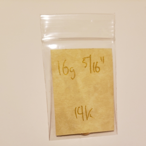 14k gold captive bead ring by Body Circle - Picture 3 of 5